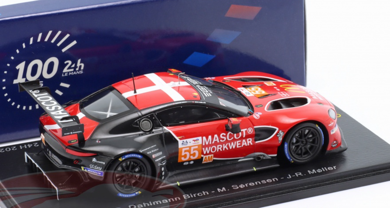 1/43 Spark Aston Martin Vantage AMR No.55 GMB MOTORSPORT 24H Le Mans 2023  G. Dahlmann Birch - M. Sørensen - J-R. Møller Car Model