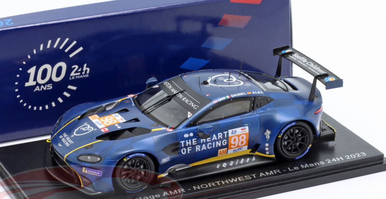 1/43 Spark Aston Martin Vantage AMR No.98 NORTHWEST AMR 24H Le Mans 2023 I. James - D. Mancinelli - A. Riberas Car Model