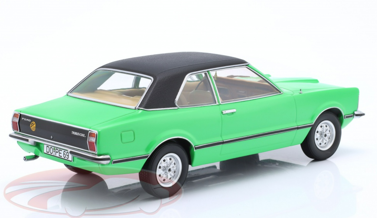 1/18 KK-Scale 1971 Ford Taunus GXL Limousine with Vinyl Roof (Green) Movie: Bang Boom Bang – A Surefire Thing Car Model