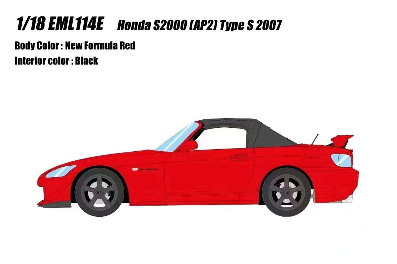 1/18 Makeup 2007 Honda S2000 Type S (New Formula Red) Car Model