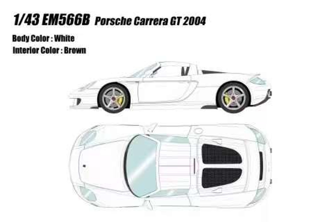 1/43 Makeup 2004 Porsche Carrera GT (White) Car Model