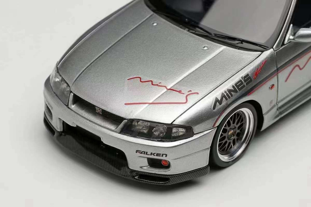 1/43 Makeup Eidolon Nissan Skyline GT-R R33 Mine's (Sonic Silver) Car Model