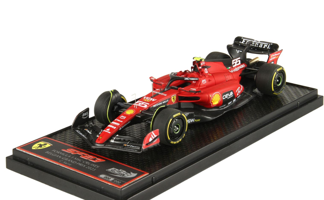 1/43 BBR 2023 Formula 1 Ferrari SF-23 Gp Belgium Spa Francorchamps Carlos Sainz Car Model