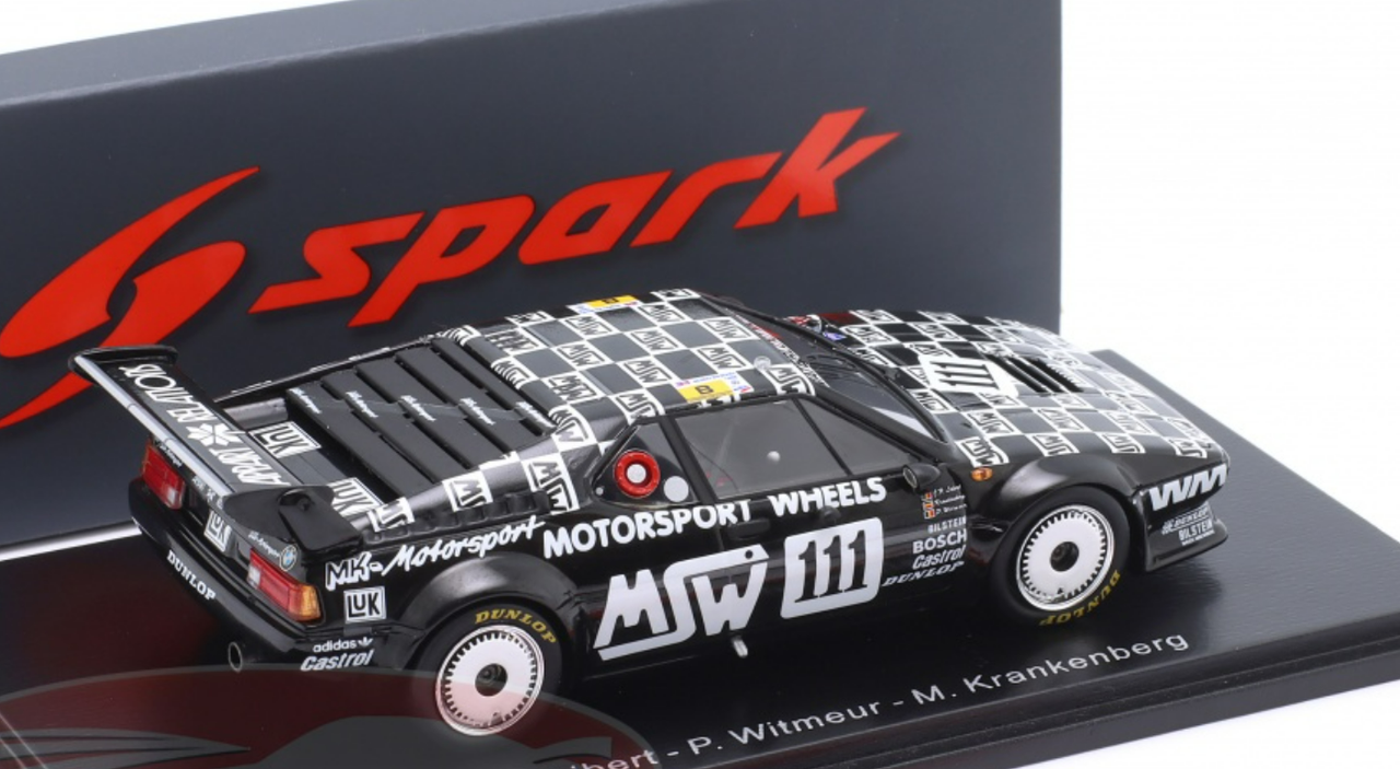 1/43 Spark 1986 BMW M1 #111 24h LeMans MK Motorsport Michael Krankenberg,  Pascal Witmeur, Jean-Paul Libert Car Model