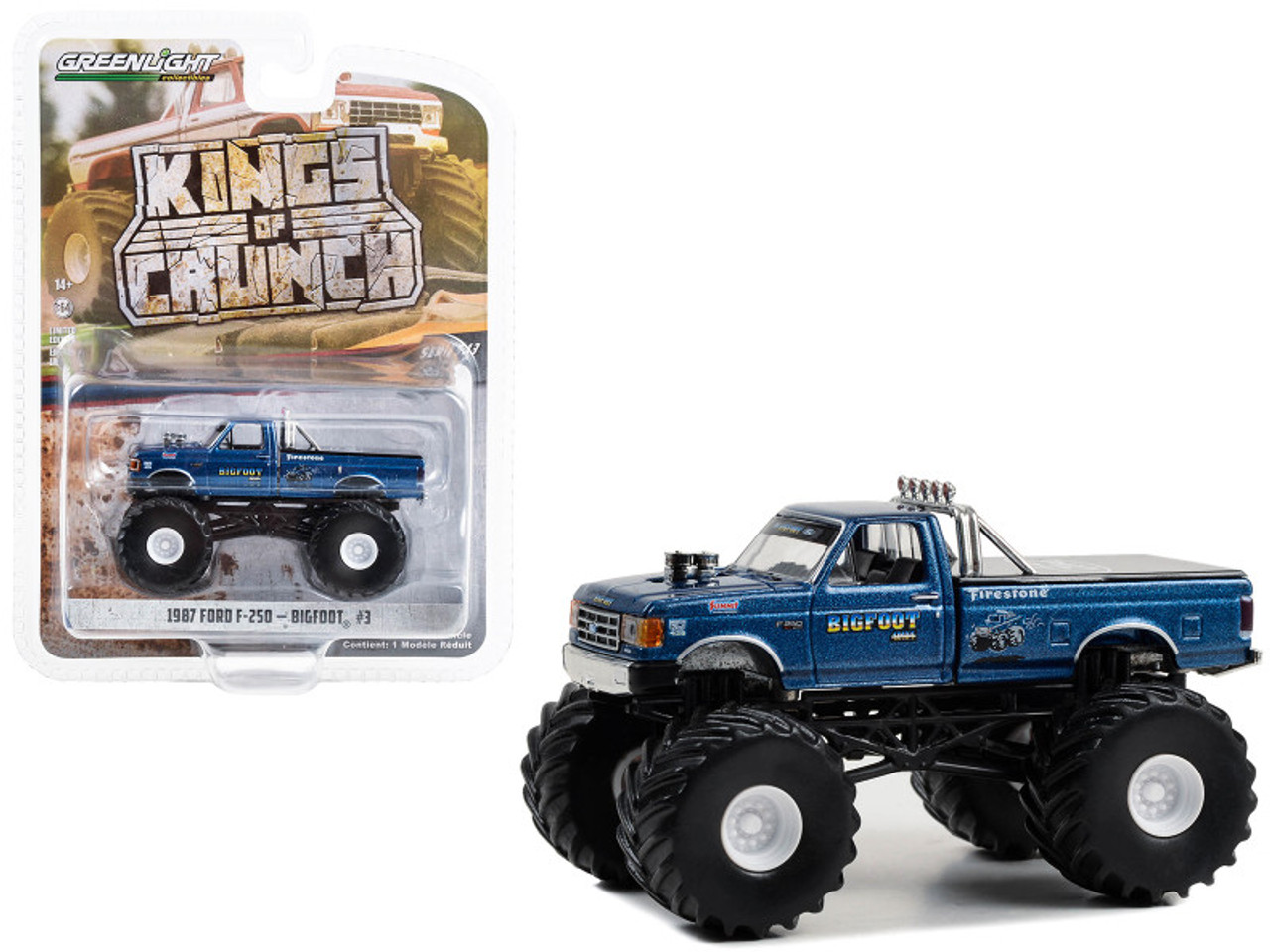 1987 Ford F-250 Monster Truck Blue Metallic 