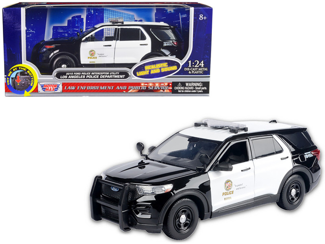 1/24 Motormax 2015 Ford Police Interceptor Utility Black and