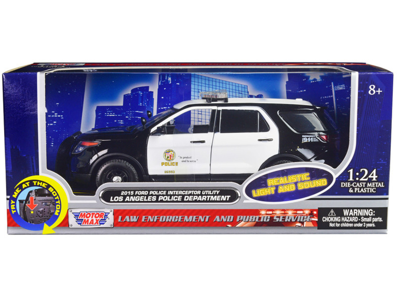 ミニカー motormax ford explorer 2015 lapd 1/24 1/24 Motormax 2015 Ford Police Interceptor Utility Black and