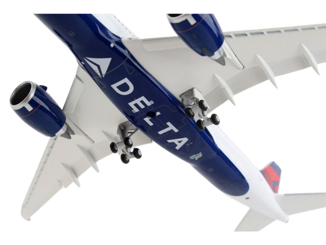 Airbus A350-900 Commercial Aircraft with Flaps Down "Delta Air Lines" White with Blue and Red Tail 1/400 Diecast Model Airplane by GeminiJets