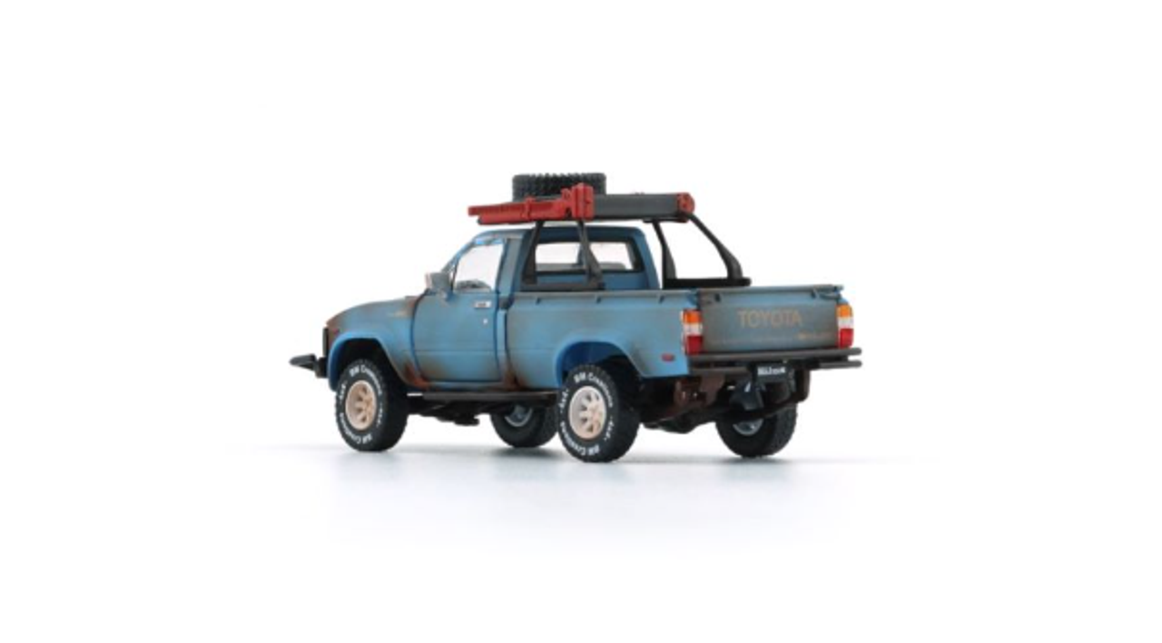 1/64 BM Creations Toyota 1980 Hilux N60, N70 -Matte Rusting Blue w/Accessory Diecast Car Model