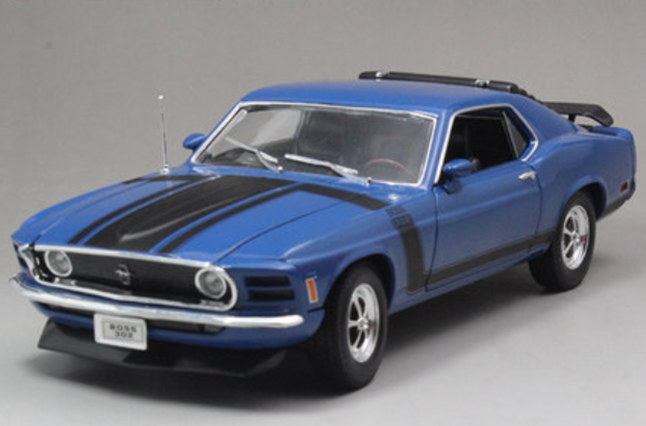 1/18 Welly 1970 Ford Mustang Boss 302 (Blue) Diecast Car Model