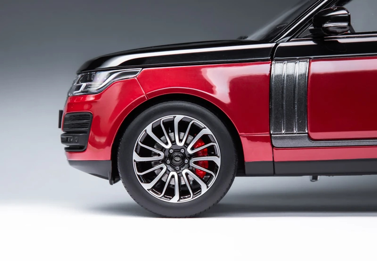 MINOR DEFECT 1/18 LCD 2020 Land Rover Range Rover SV Autobiography Dynamic 4th Generation (2013-Present) (Red & Black) Diecast Car Model