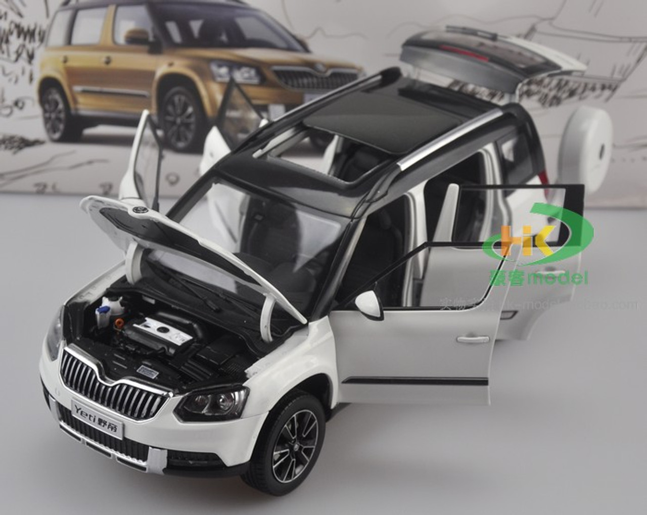 1/18 シュコダ Yeti 1/18 Dealer Edition Skoda Yeti (White) Diecast Car Model