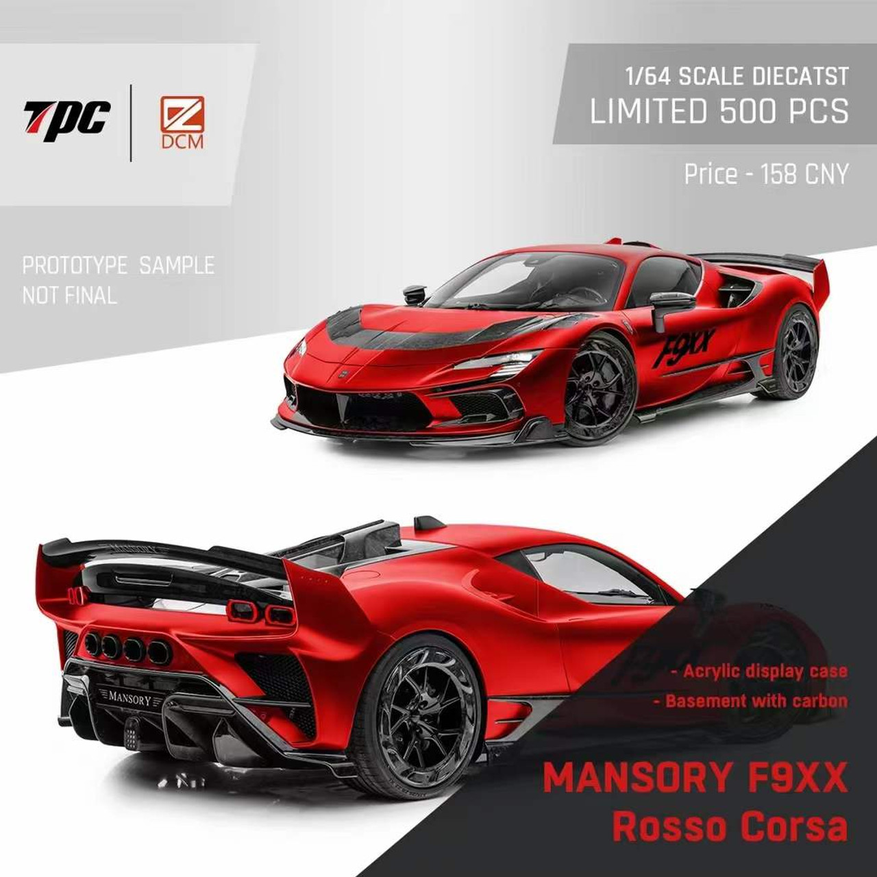 1/64 DCM & TPC Ferrari Mansory SF90 F9XX Hardtop (Rosso