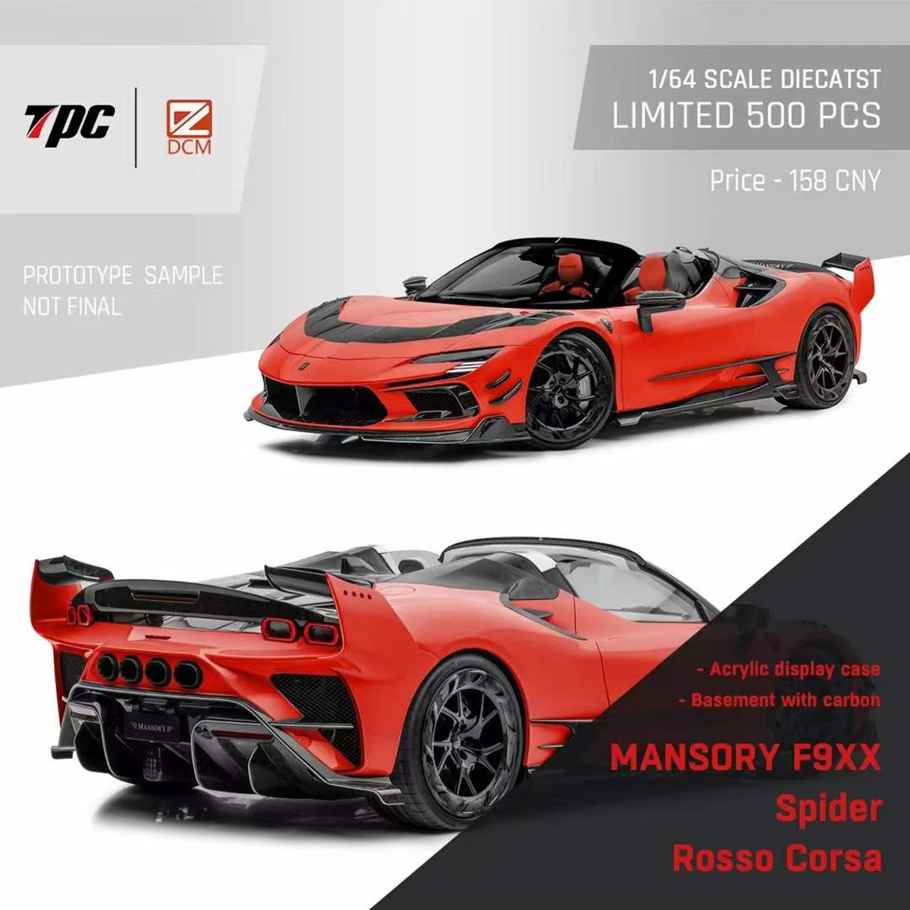HKM 1/64 マンソリー MANSORY F9XX SF90 Spider HKM Premium 1:64 Mansory SF90 F9XX Stradale hardtop / Spider