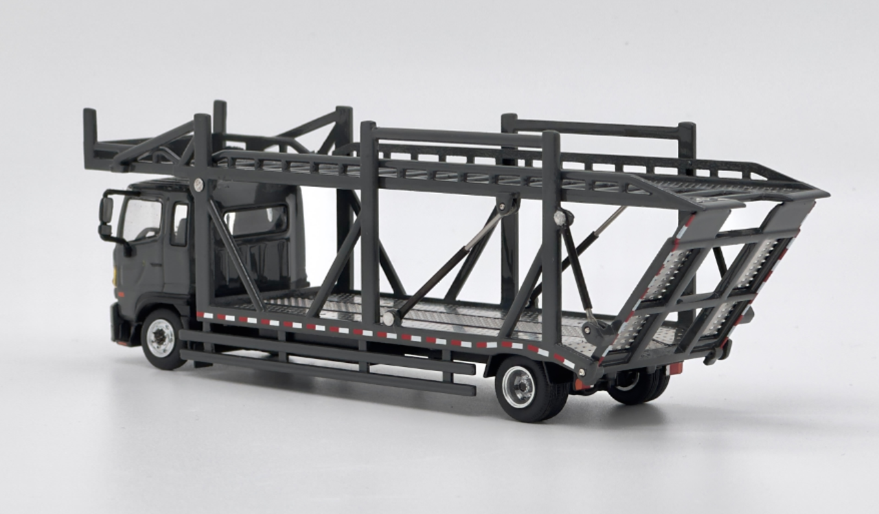 1/64 Tiny & Unique Model Hino 500 Ranger Double Level Car Transporter (Grey) Diecast Model