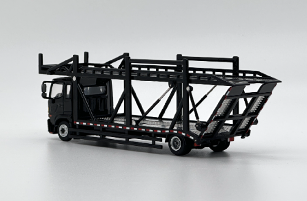 1/64 Tiny & Unique Model Hino 500 Ranger Double Level Car Transporter  (Black) Diecast Model