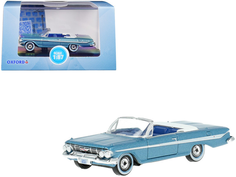 1961 Chevrolet Impala Convertible Jewel Blue Metallic and White