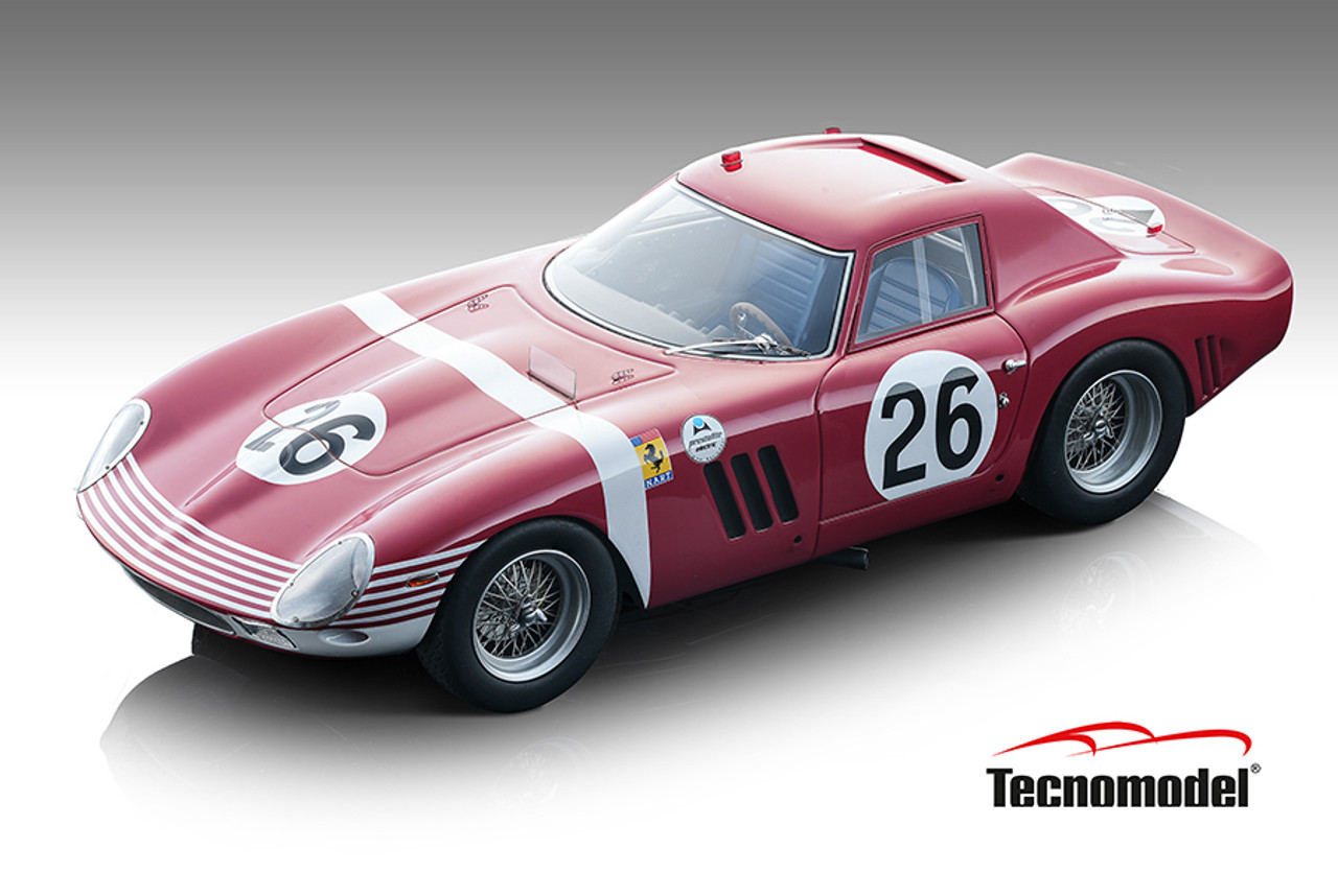 1/18 Tecnomodel Ferrari 250 GTO 64 Reims 12h 1964  Car #26 Winner P. Rodriguez - N. Vaccarella Car Model