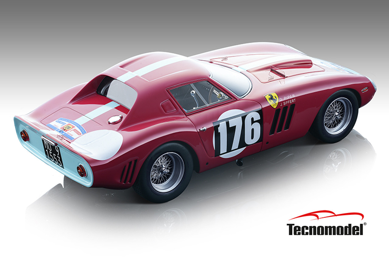 1/18 Tecnomodel Ferrari 250 GTO 64 Tour de France 1964 Car #176 D. Piper - J. Siffert Car Model