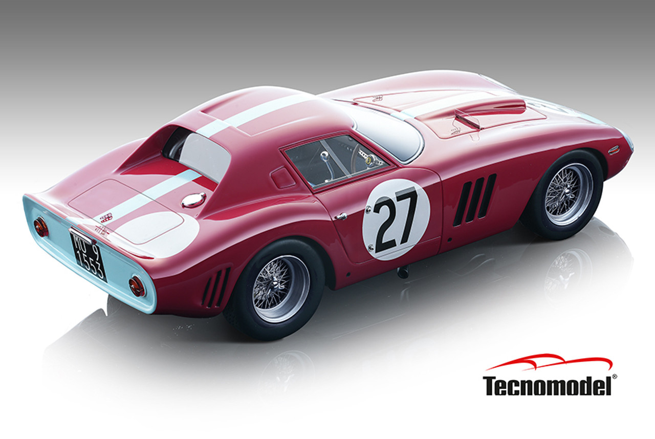 1/18 Tecnomodel Ferrari 250 GTO 64 Tourist Trophy 1964 Car #27 6° Place Inees Ireland Car Model