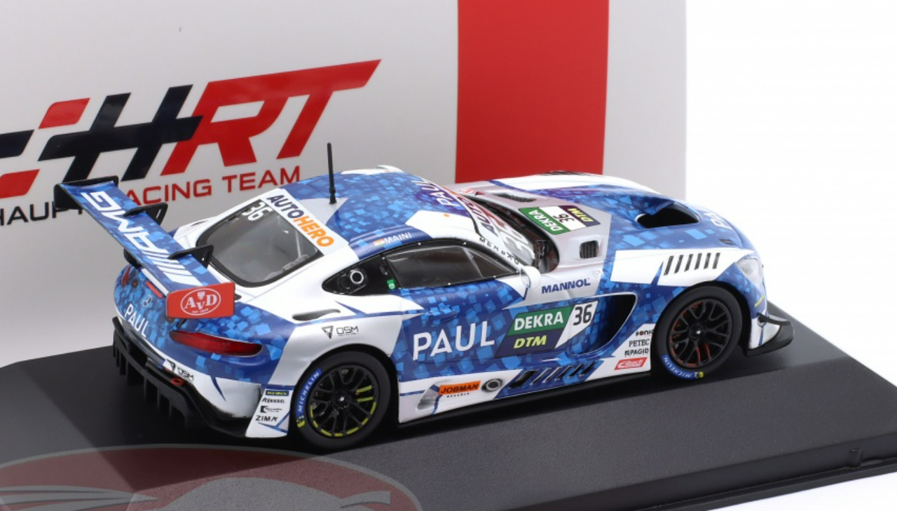 1/43 Ixo 2022 Mercedes-AMG GT3 #36 DTM Mercedes-AMG Team HRT Arjun Maini Car Model