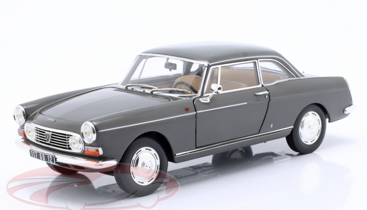 1/18 Norev 1967 Peugeot 404 Coupe (Graphite Grey) DIecast Car Model