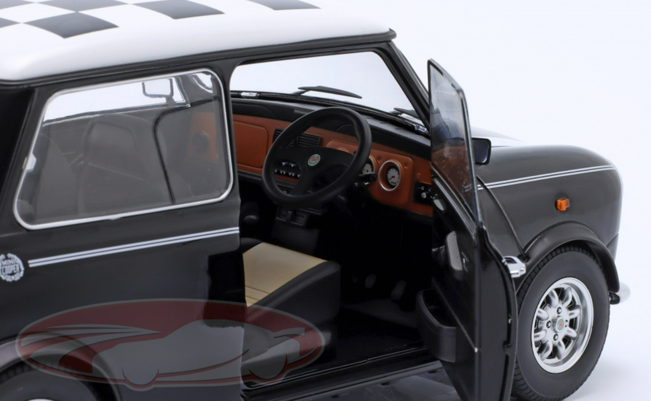 1/12 KK-Scale Mini Cooper RHD (Black & White) Diecast Car Model