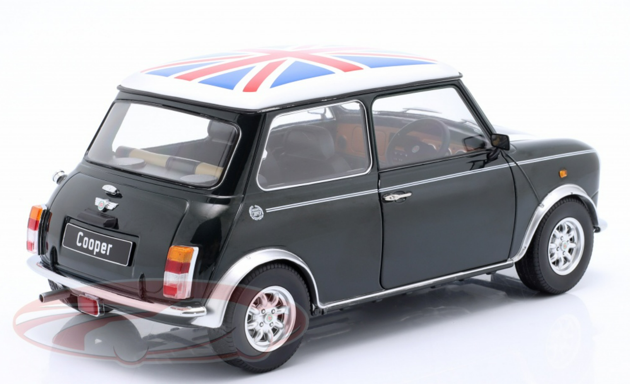 1/12 KK-Scale Mini Cooper Union Jack RHD (Dark Green Metallic & White) Diecast Car Model