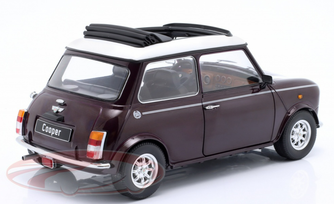 1/12 KK-Scale Mini Cooper LHD with Sunroof (Violet Metallic Purple & White) Diecast Car Model