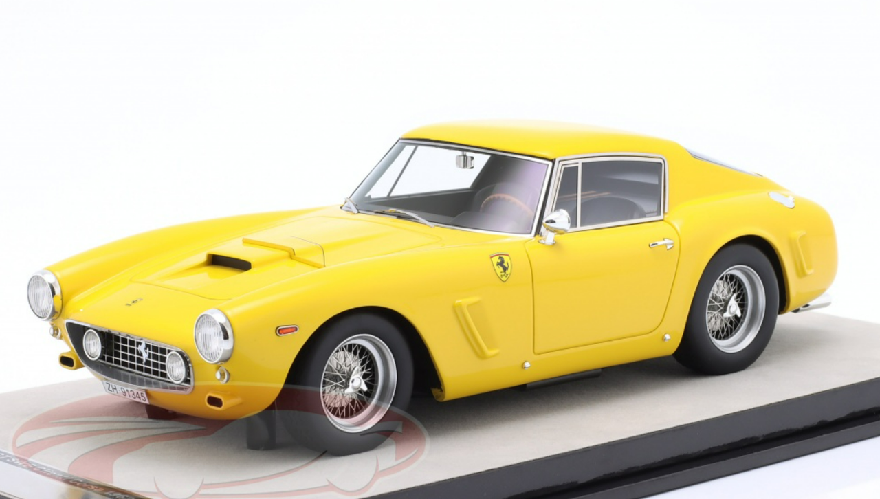 1/18 Tecnomodel 1962 Ferrari 250 GT SWB Clienti Corsa Coupe (Modena Yellow) Car Model