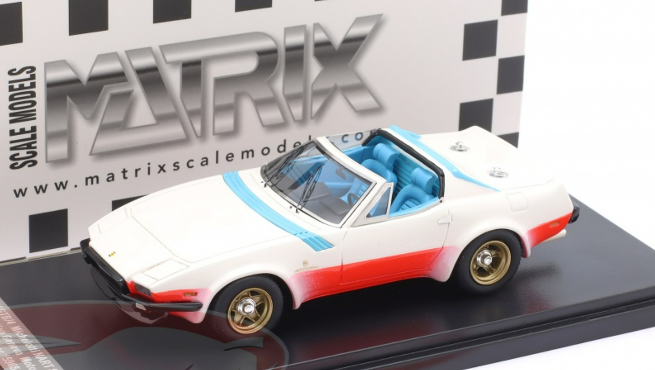 1/43 Matrix 1975 Ferrari 365 GTB/4 Spyder NART by Michelotti (White) Car Model