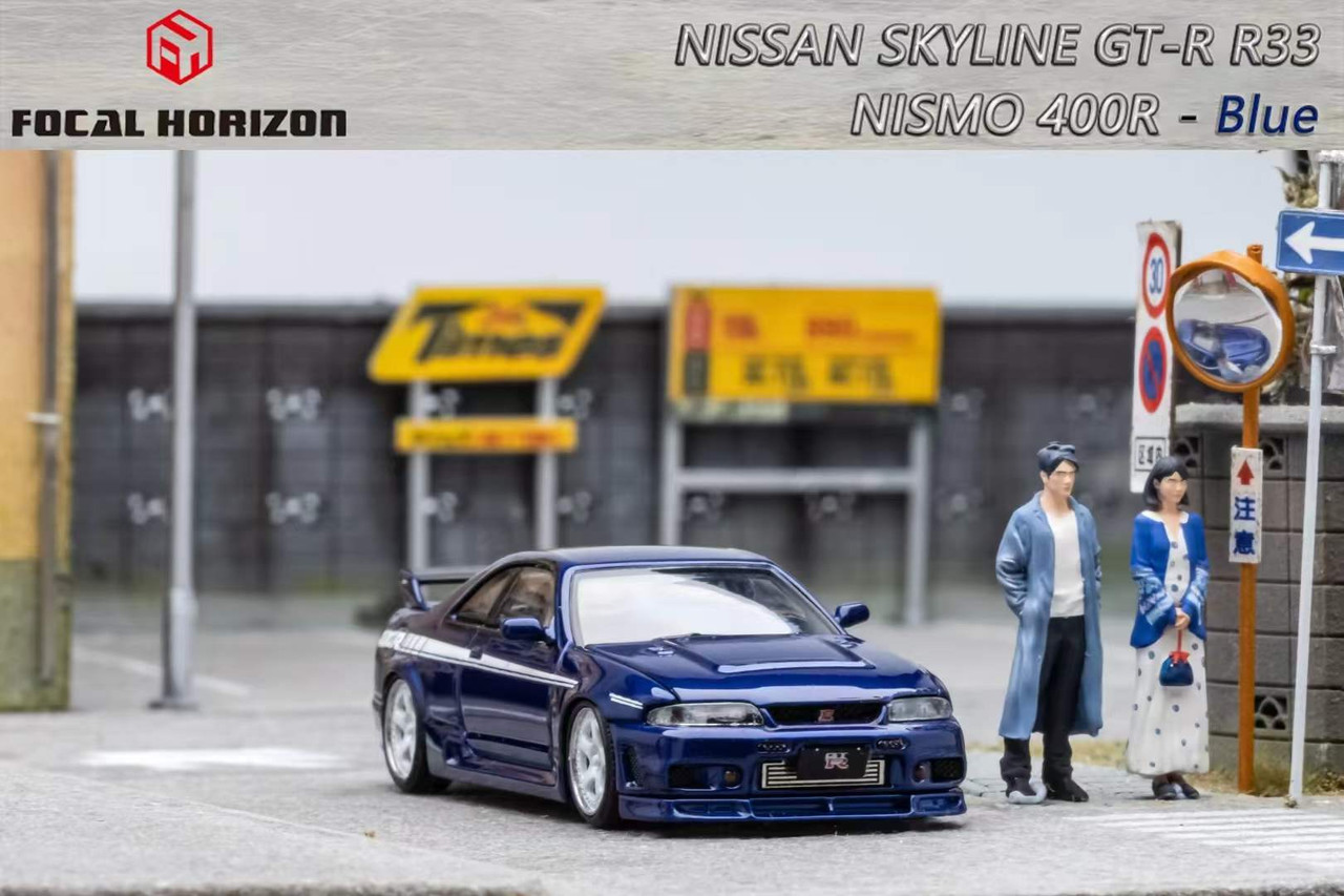 1/64 Focal Horizon FH Nissan Skyline GT-R R33 Nismo 400R (Dark Blue) Diecast Car Model