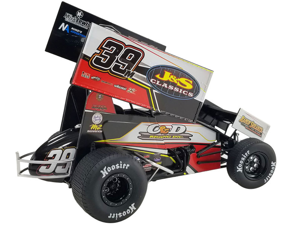 Winged Sprint Car #39M Anthony Macri "J&S Classics" Macri Motorsports "World of Outlaws" (2023) 1/18 Diecast Model Car by ACME