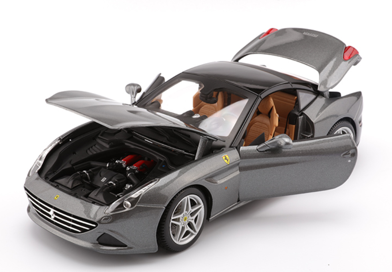 1/18 BBurago Signature Series Ferrari California T Hardtop (Grey) Diecast Car Model