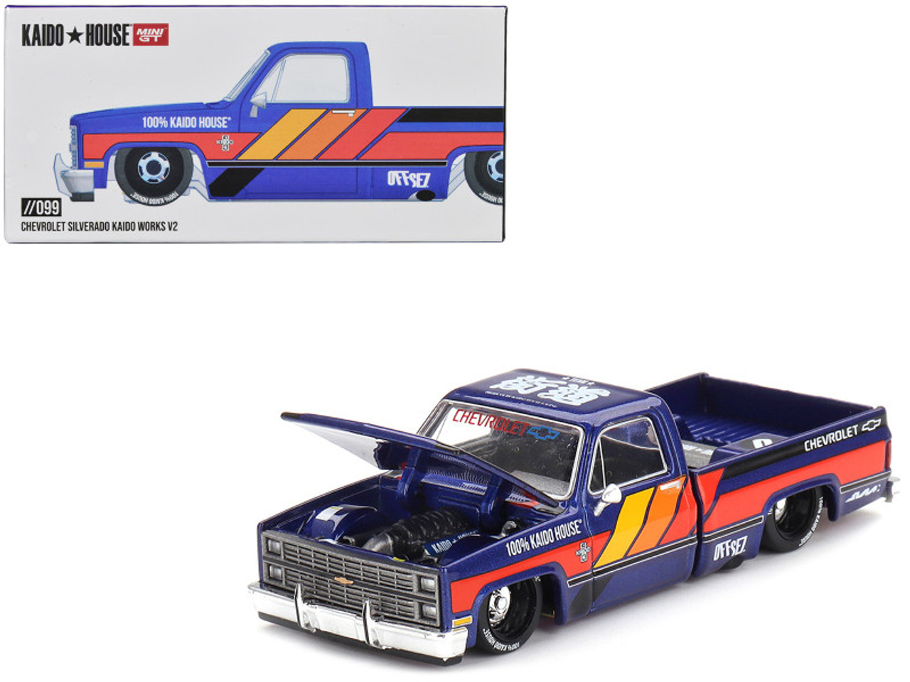 MINIGT 街道ハウス　CHEVY SILVERADO　チェイス KAIDO HOUSE MINI GT CHASE CHEVROLET SILVERADO VINTAGE SPEC