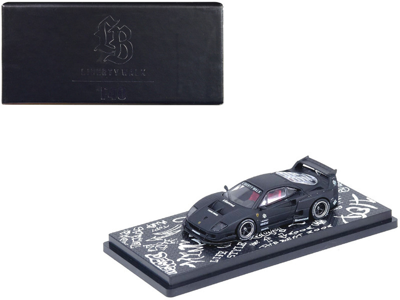 1/64 Inno64 Ferrari F40 LBWK (Matte Black) Hong Kong Toy Car