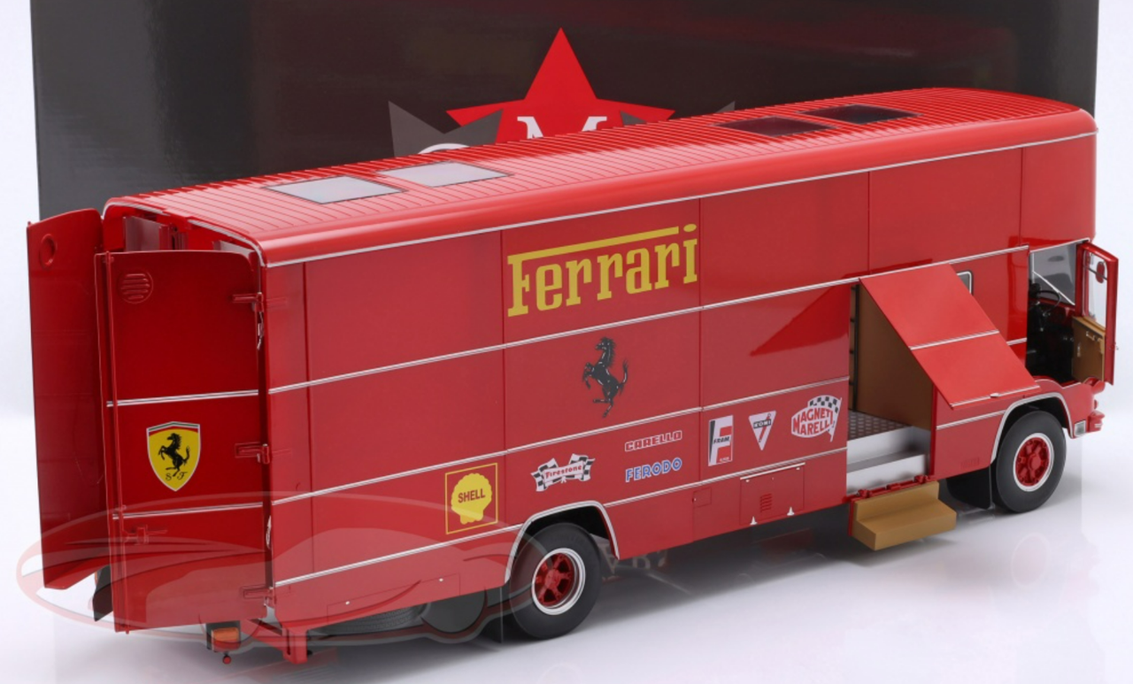 1/18 CMR OM Fiat 150 Rolfo Scuderia Ferrari Race Car Transporter of the 70s Diecast Car Model