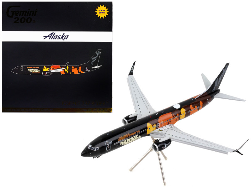 【Gemini 200】 Alaska Airlines 737-900ER Boeing 737-900ER Commercial Aircraft with Flaps Down 