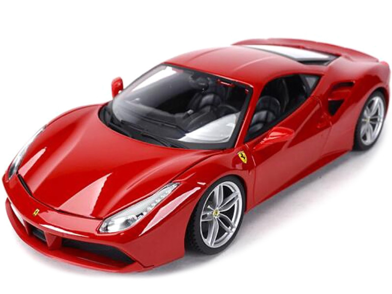 ミニカー Bburago Ferrari 488 GTB 1/18 Bburago Ferrari 488 GTB Red 1/18 Diecast Model Car - Collector's
