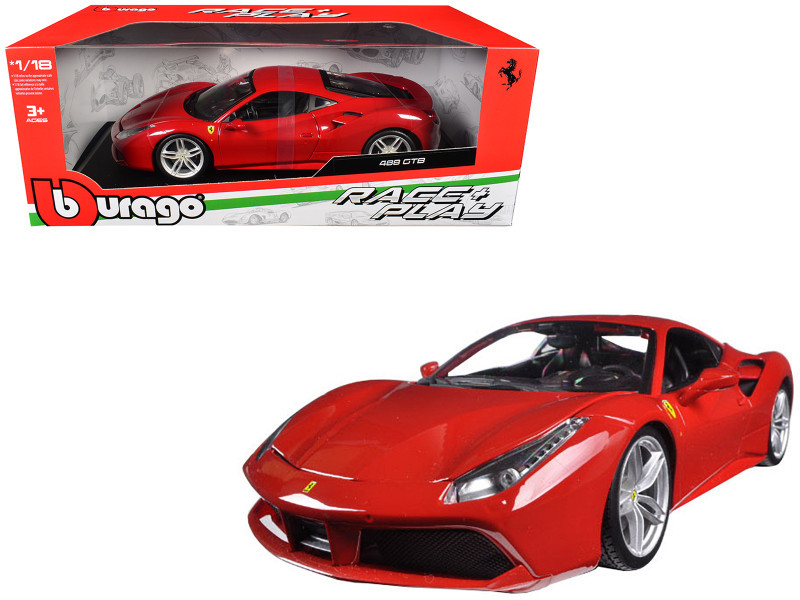 Ferrari 488GTB 1/18 スケール 1/18 BBurago Ferrari 488GTB 488 GTB (Red) Diecast Car Model