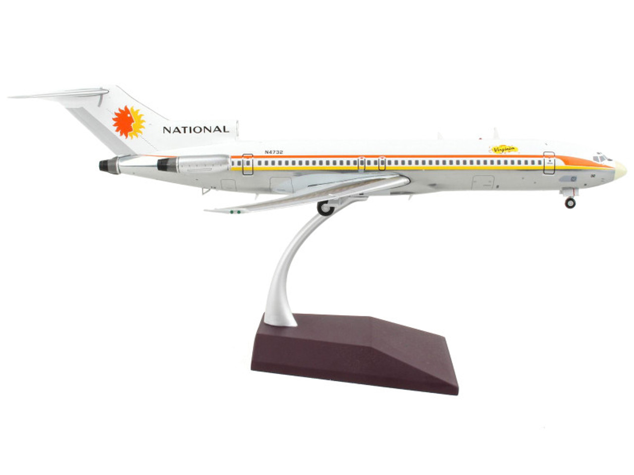 Boeing 727-200 Commercial Aircraft "National Airlines" White with Orange and Yellow Stripes "Gemini 200" Series 1/200 Diecast Model Airplane by GeminiJets