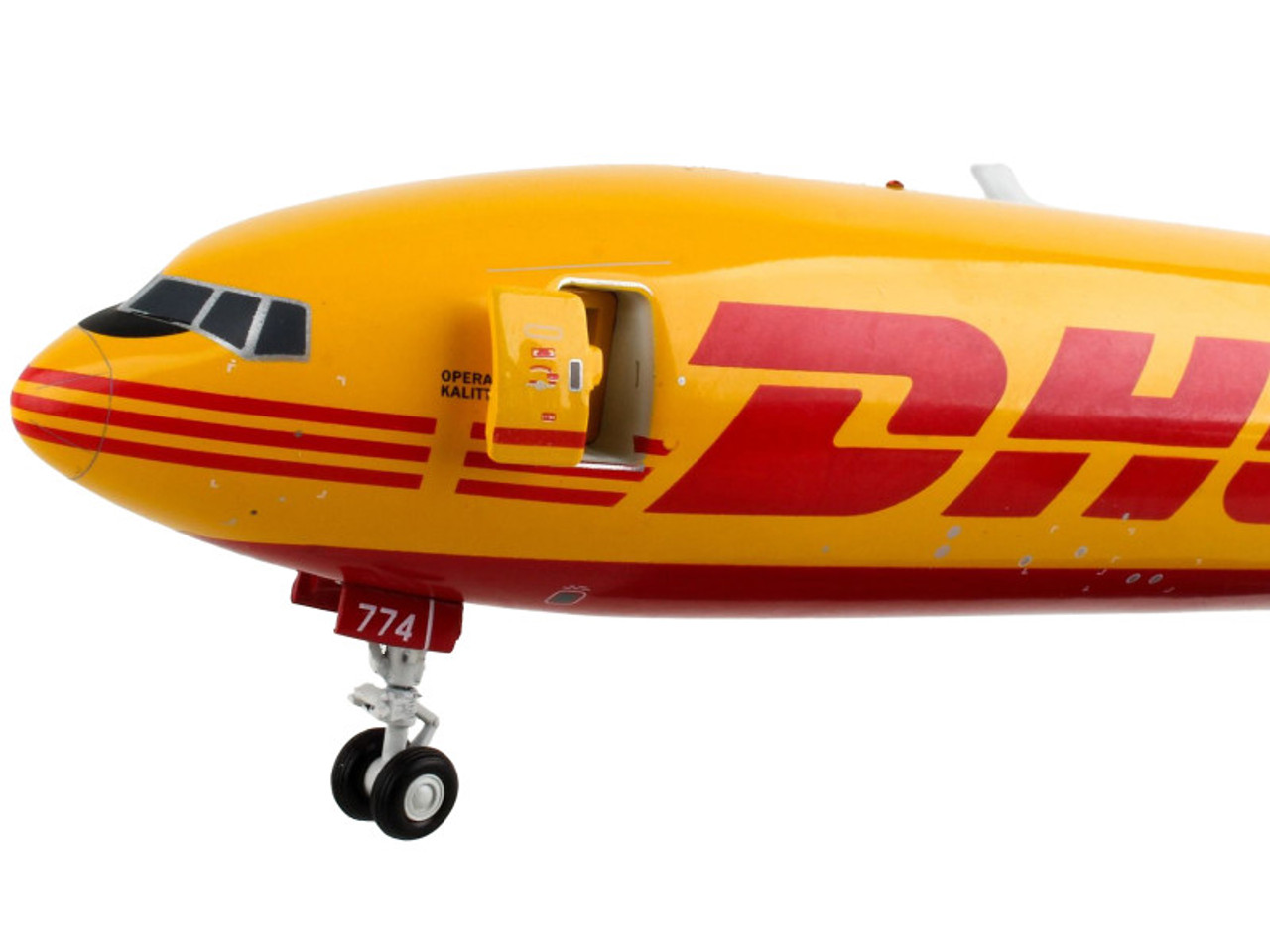 Boeing 777F Commercial Aircraft "DHL" Yellow "Gemini 200 - Interactive" Series 1/200 Diecast Model Airplane by GeminiJets