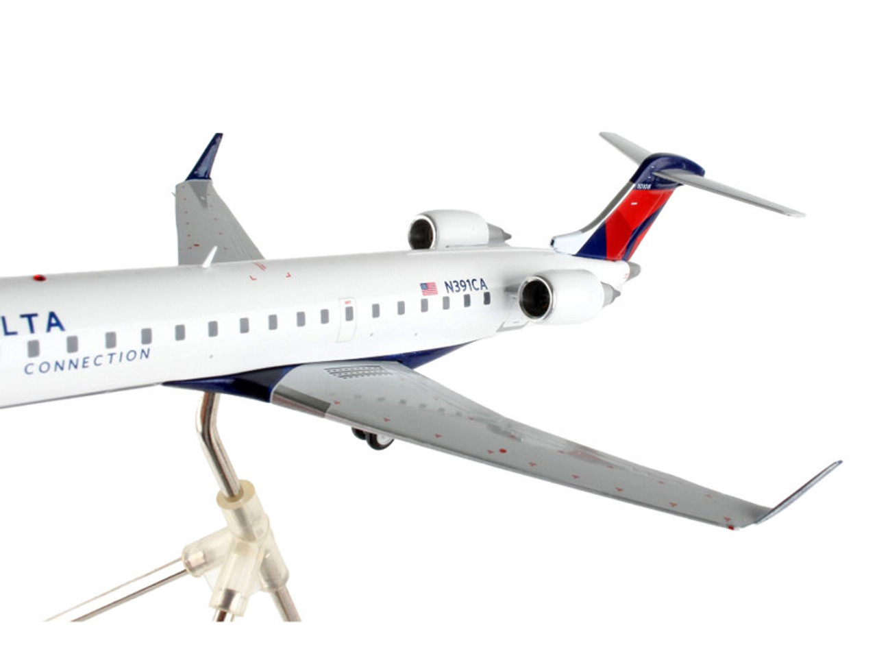 Bombardier CRJ700 Commercial Aircraft "Delta Air Lines - Delta Connection" White with Blue and Red Tail "Gemini 200" Series 1/200 Diecast Model Airplane by GeminiJets