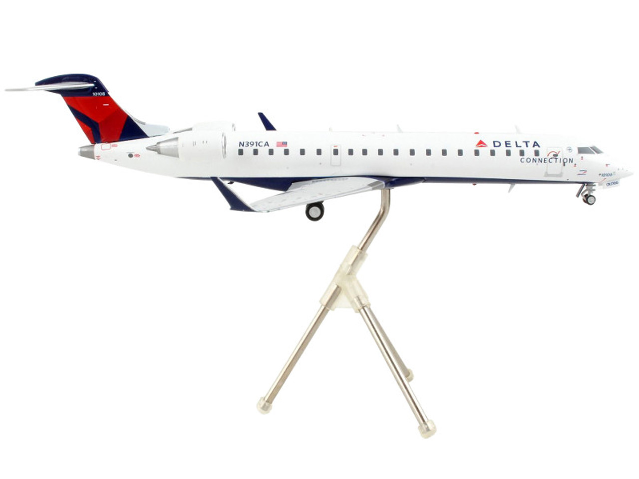 Bombardier CRJ700 Commercial Aircraft "Delta Air Lines - Delta Connection" White with Blue and Red Tail "Gemini 200" Series 1/200 Diecast Model Airplane by GeminiJets