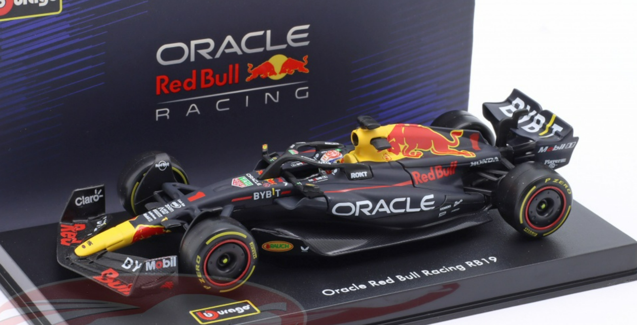 1/43 BBurago 2023 Formula 1 Max Verstappen Red Bull Racing RB19 #1 Car Model Elite Edition