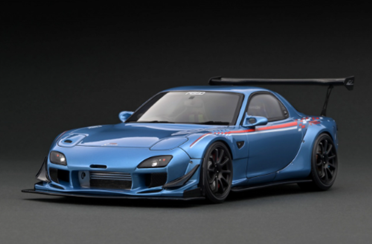 1/18 Ignition Model Mazda RX-7 FEED Afflux GT3（FD3S ) Light Blue Metallic