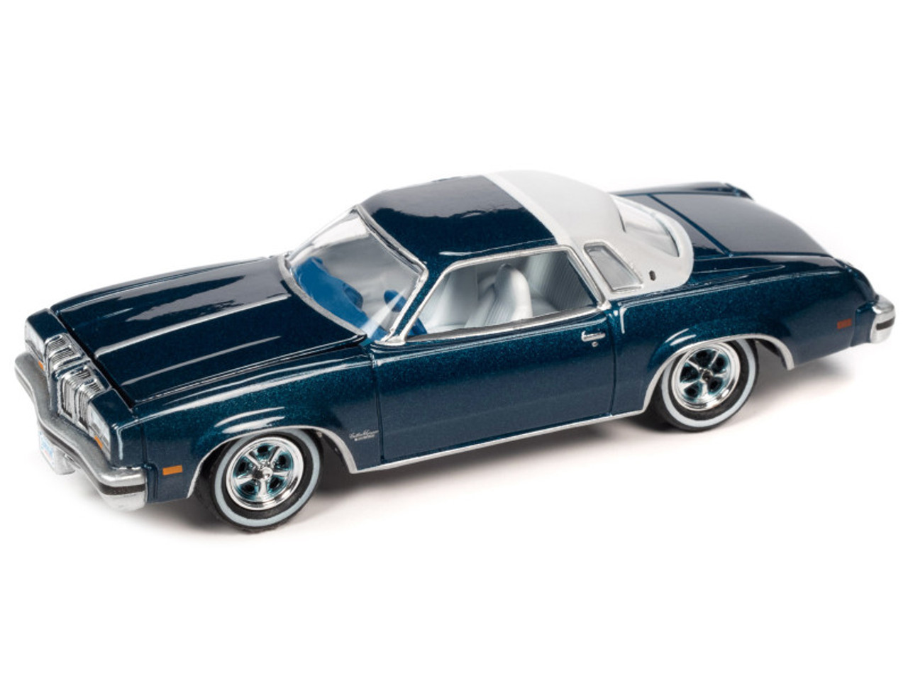 1976 Oldsmobile Cutlass Supreme Dark Blue Metallic with White Top & Interior & 1972 Buick Riviera Burnish Bronze Metallic with White Top & Interior "Super Seventies" Set of 2 Cars "2-Packs" 2023 Release 2 1/64 Diecast Model Cars by Johnny Lightning