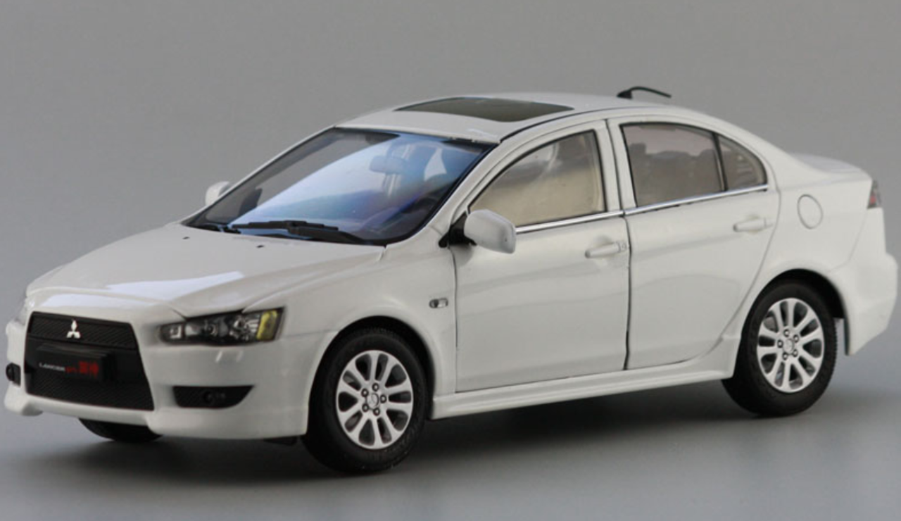 1/18 Dealer Edition Mitsubishi Lancer (White) Diecast Car Model