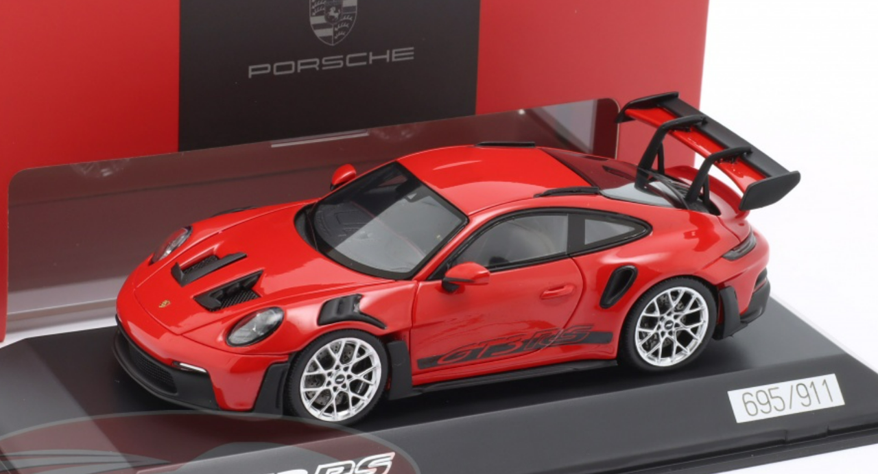 1/43 Dealer Edition 2022 Porsche 911 (992) GT3 RS (Carmine Red) Car Model