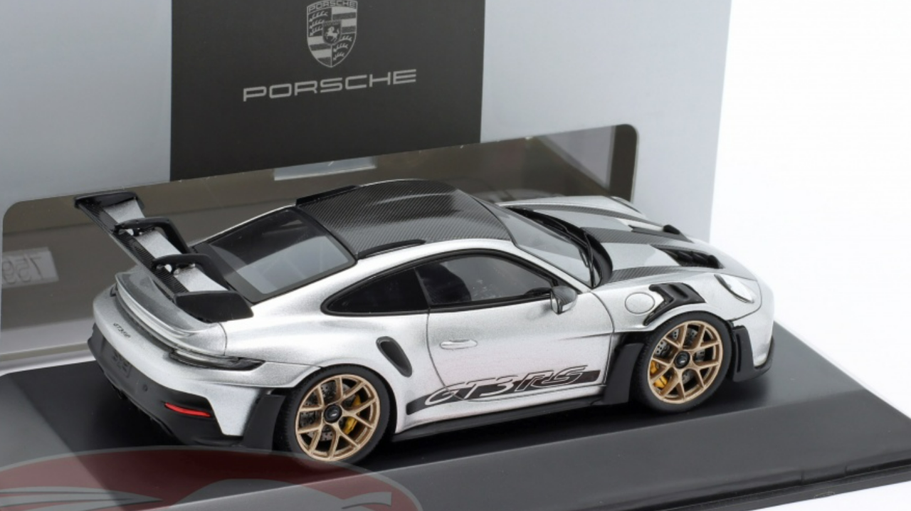 1/43 Dealer Edition 2022 Porsche 911 (992) GT3 RS (GT Silver Metallic) Car Model